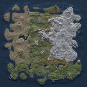 Thumbnail Rust Map: Procedural Map, Size: 5000, Seed: 325599, 16 Monuments