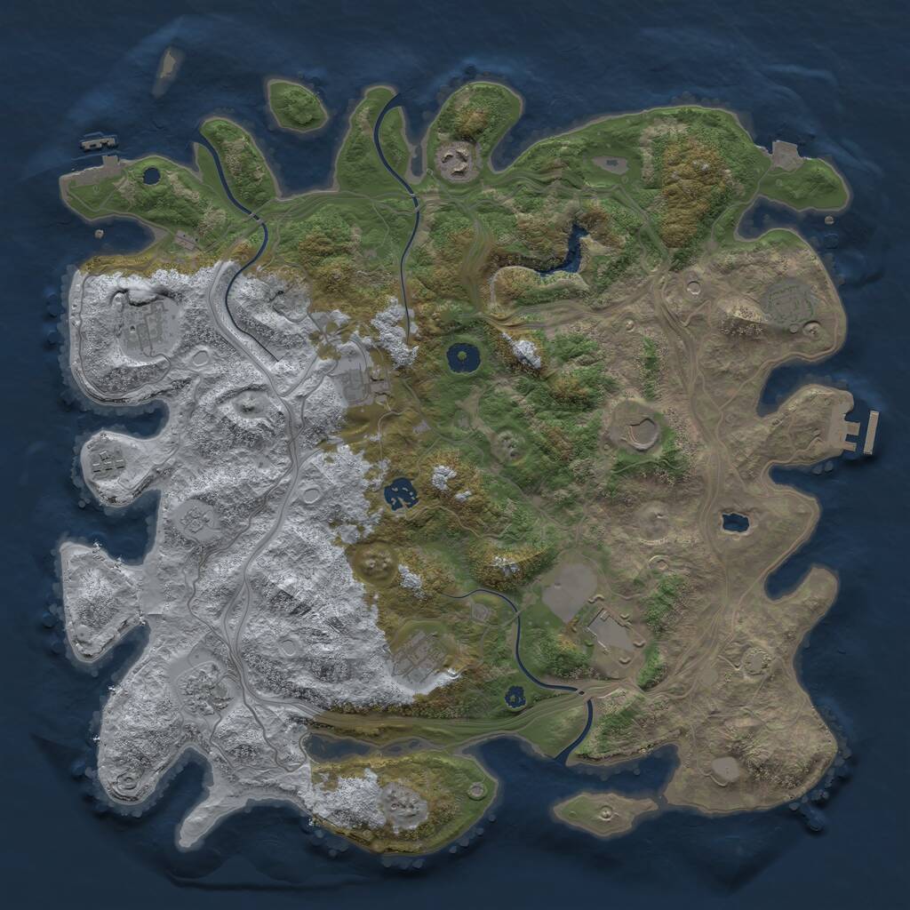 Rust Map: Procedural Map, Size: 4250, Seed: 1777107776, 16 Monuments