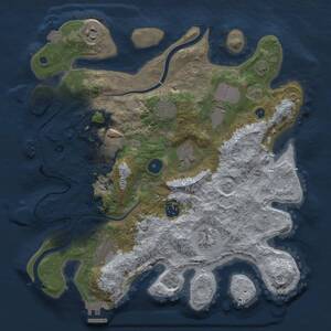 Thumbnail Rust Map: Procedural Map, Size: 3500, Seed: 2135480303, 15 Monuments