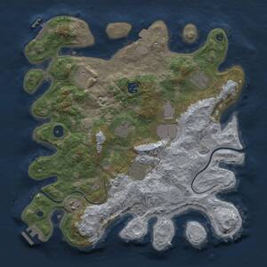 Thumbnail Rust Map: Procedural Map, Size: 3500, Seed: 2135480303, 14 Monuments