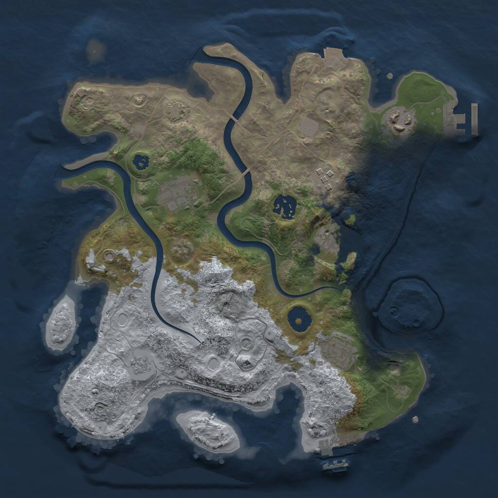 Rust Map: Procedural Map, Size: 3100, Seed: 999521230, 12 Monuments