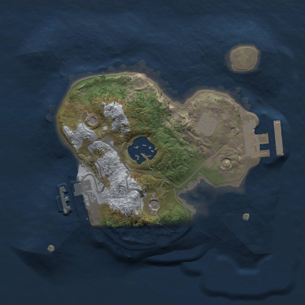 Rust Map: Procedural Map, Size: 1750, Seed: 2114234510, 5 Monuments