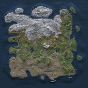 Thumbnail Rust Map: Procedural Map, Size: 3800, Seed: 642460128, 15 Monuments