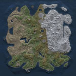 Thumbnail Rust Map: Procedural Map, Size: 4250, Seed: 1198553164, 16 Monuments