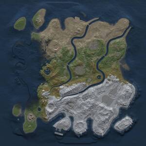 Thumbnail Rust Map: Procedural Map, Size: 3500, Seed: 162621027, 13 Monuments