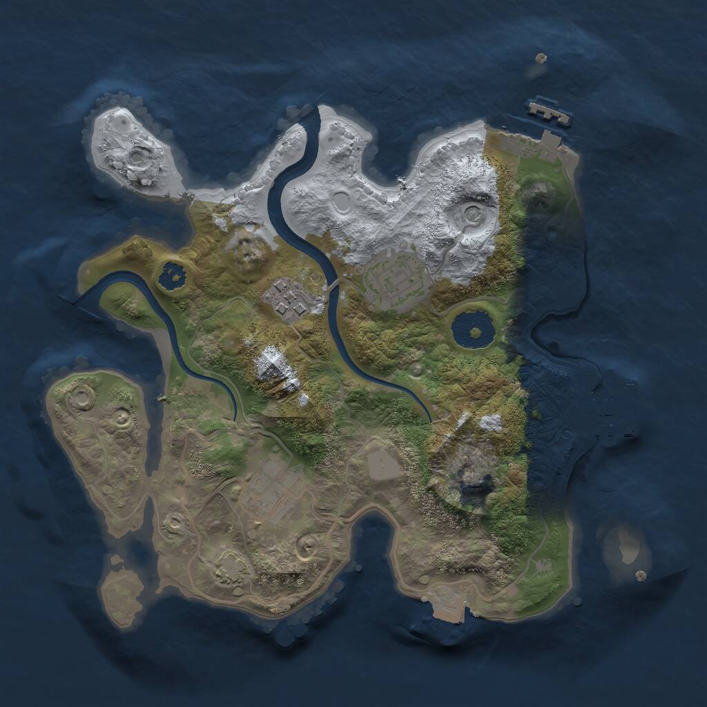 Rust Map: Procedural Map, Size: 2600, Seed: 1979126280, 8 Monuments