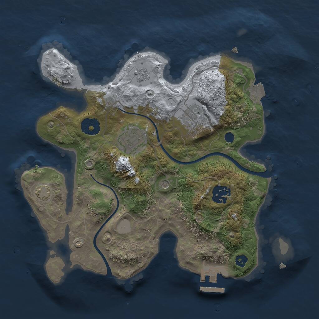 Rust Map: Procedural Map, Size: 2600, Seed: 1979126280, 8 Monuments