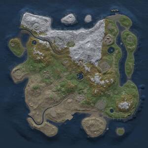 Thumbnail Rust Map: Procedural Map, Size: 3250, Seed: 8849156, 11 Monuments