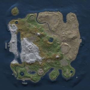 Thumbnail Rust Map: Procedural Map, Size: 3000, Seed: 1964919732, 12 Monuments