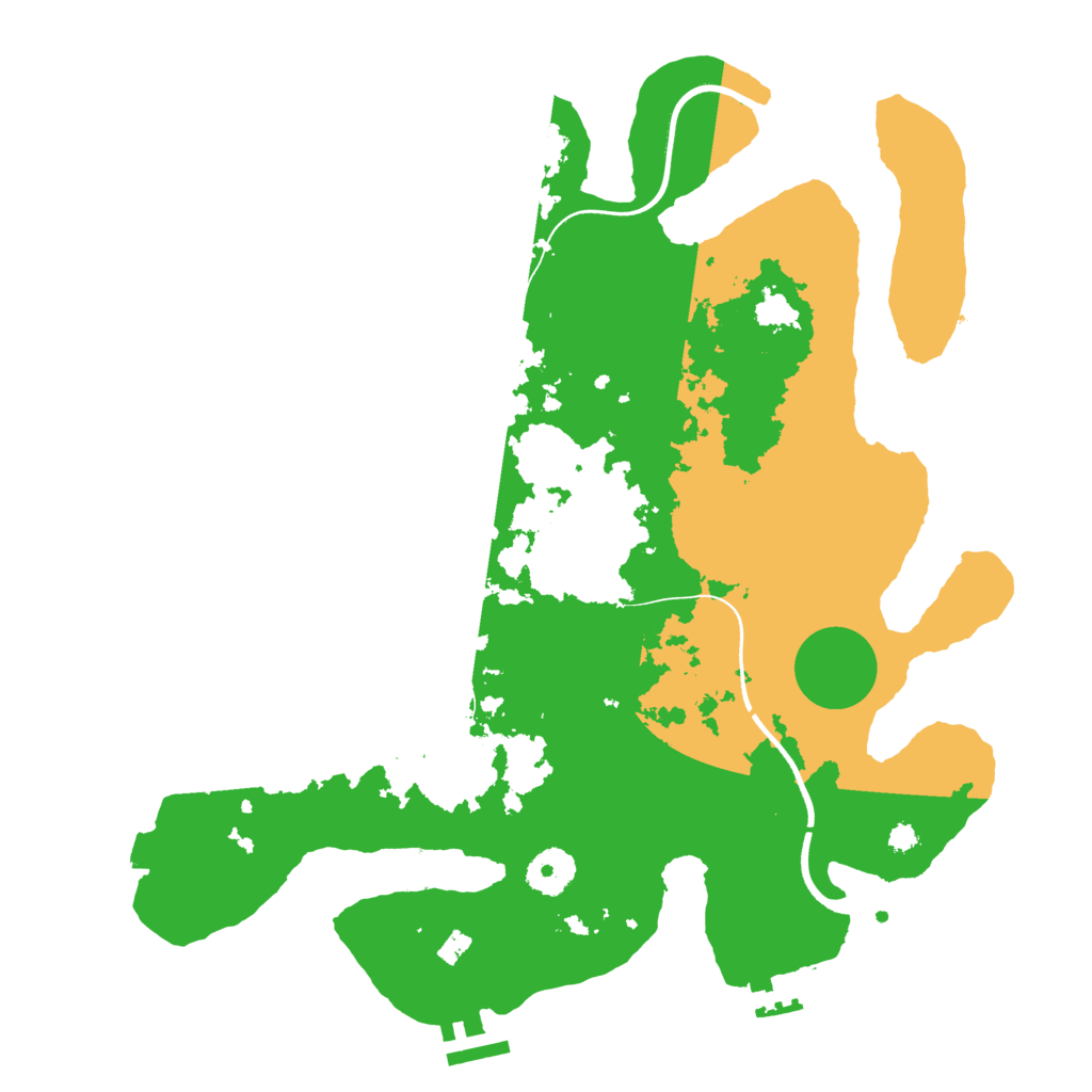 Biome Rust Map: Procedural Map, Size: 3500, Seed: 49932