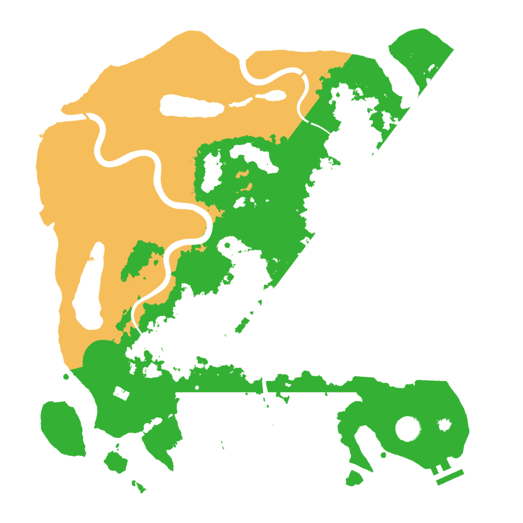 Biome Rust Map: Procedural Map, Size: 3700, Seed: 736199057