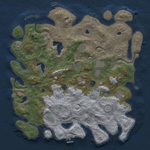 Thumbnail Rust Map: Procedural Map, Size: 4500, Seed: 297788849, 16 Monuments
