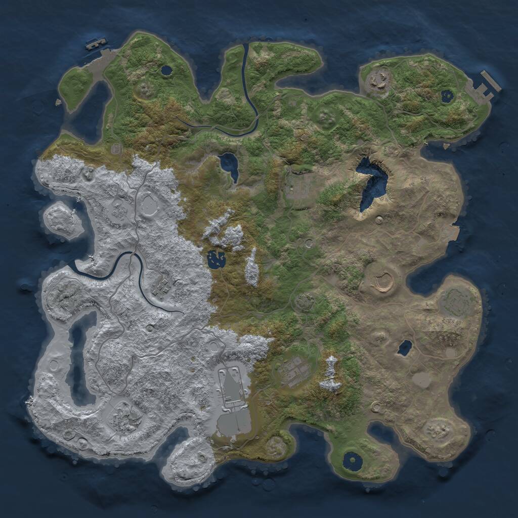Rust Map: Procedural Map, Size: 4000, Seed: 429823572, 15 Monuments