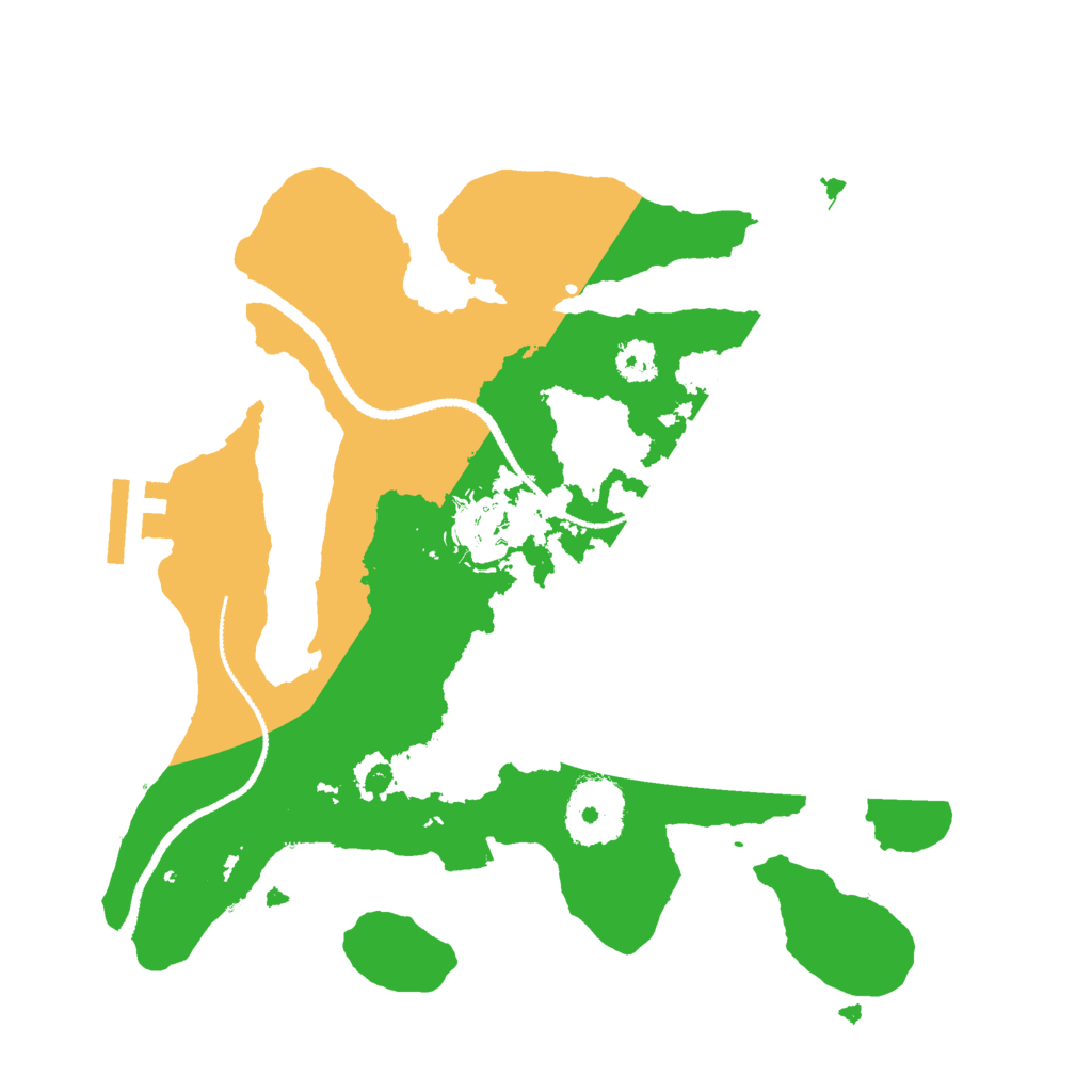 Biome Rust Map: Procedural Map, Size: 2600, Seed: 338754082