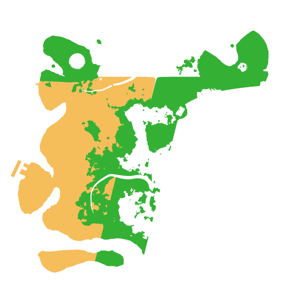 Biome Rust Map: Procedural Map, Size: 3500, Seed: 36767