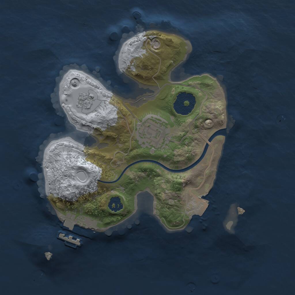 Rust Map: Procedural Map, Size: 2000, Seed: 2119861155, 4 Monuments
