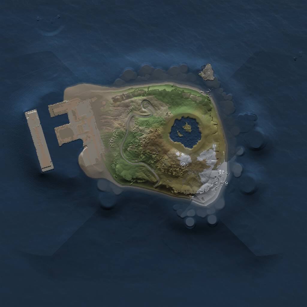 Rust Map: Procedural Map, Size: 1000, Seed: 648258, 2 Monuments