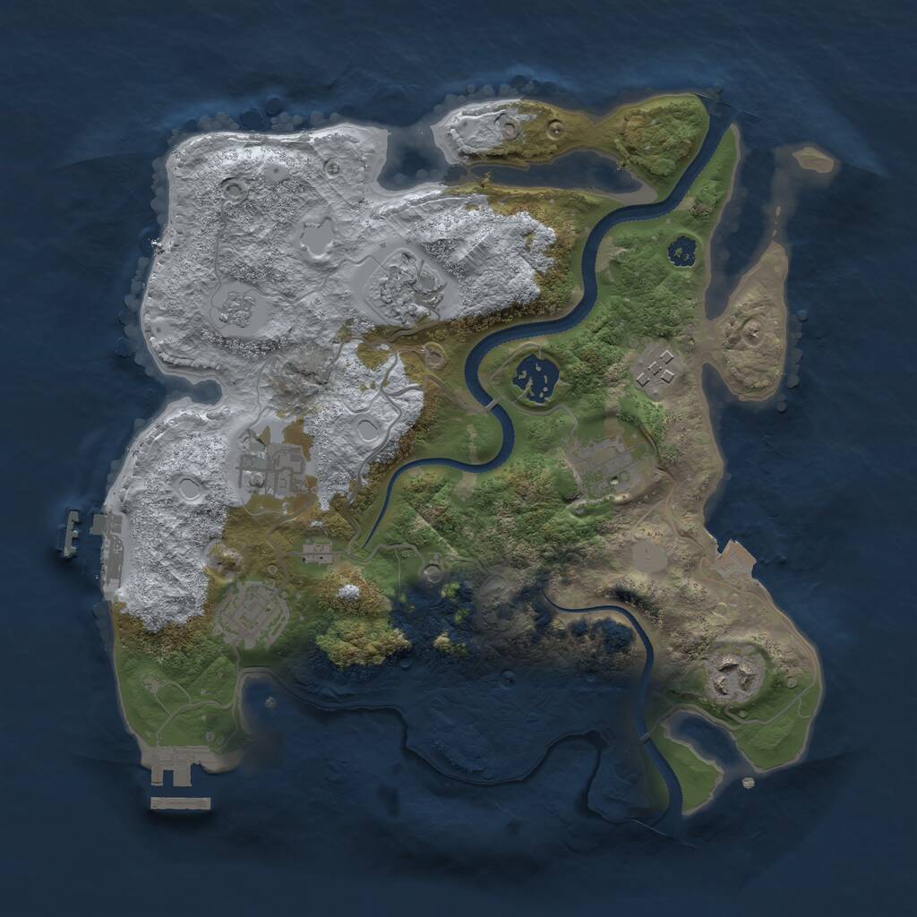 Rust Map: Procedural Map, Size: 3100, Seed: 172049147, 13 Monuments