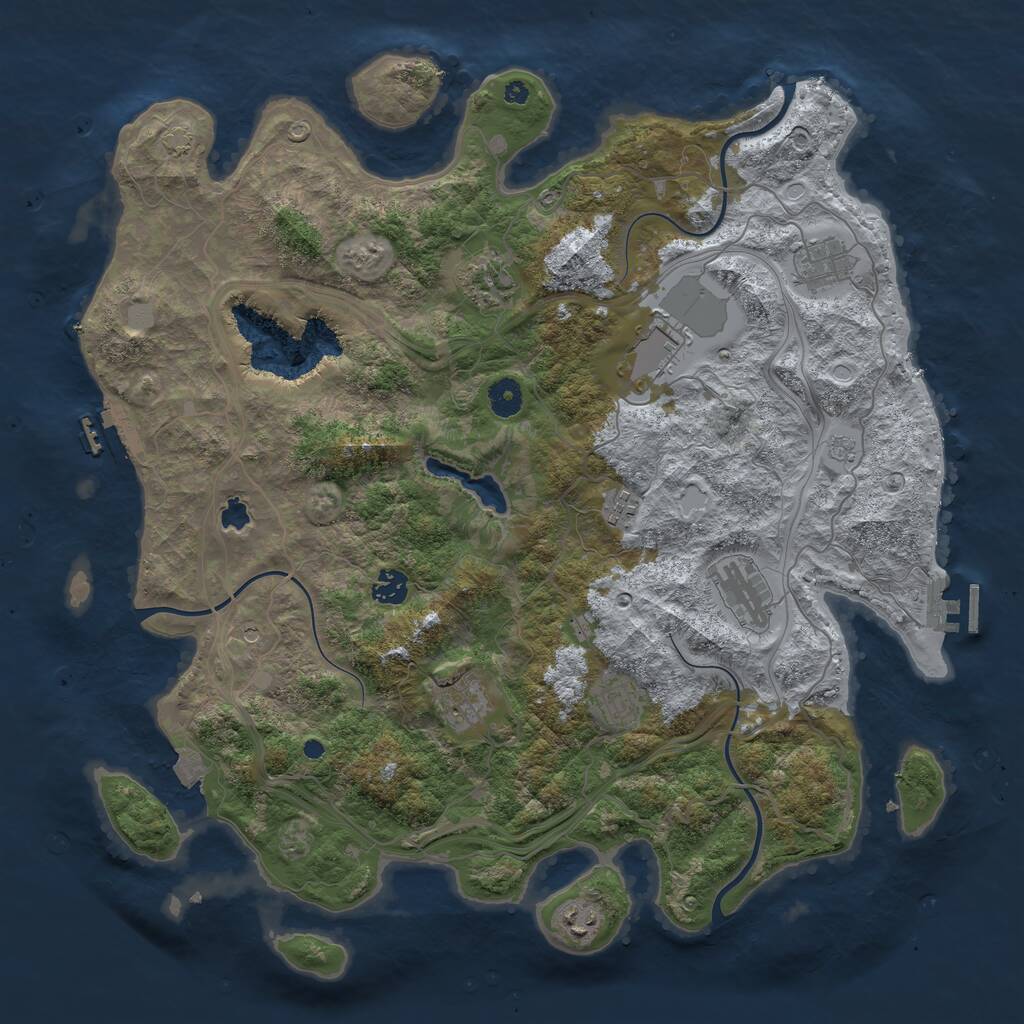 Rust Map: Procedural Map, Size: 4250, Seed: 5683956, 15 Monuments