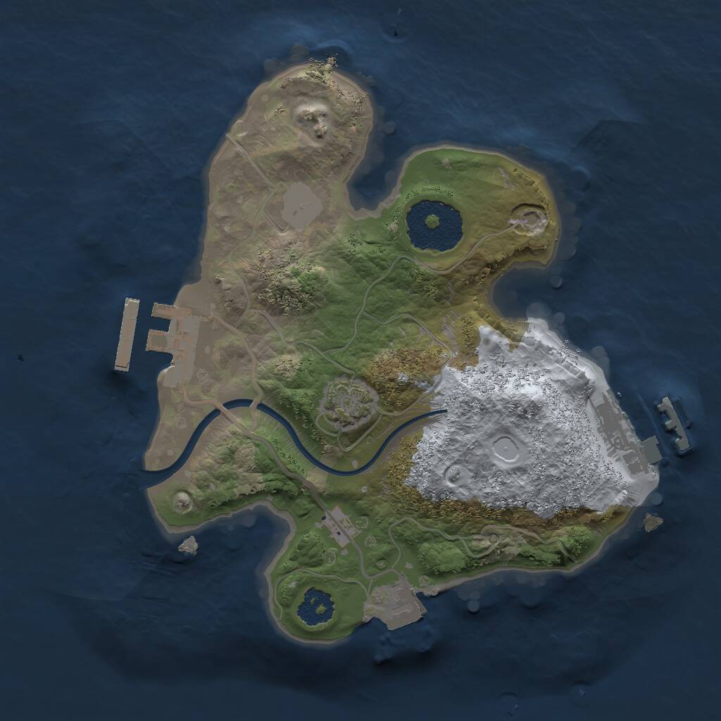Rust Map: Procedural Map, Size: 2000, Seed: 992759613, 4 Monuments