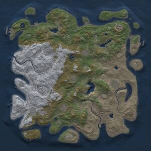Thumbnail Rust Map: Procedural Map, Size: 4500, Seed: 768547405, 17 Monuments