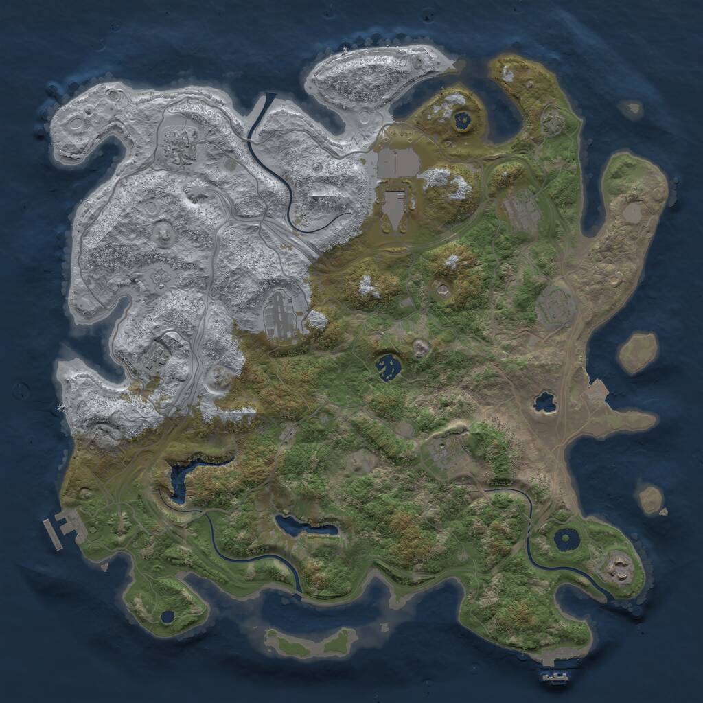 Rust Map: Procedural Map, Size: 4250, Seed: 1475764656, 15 Monuments