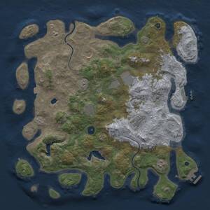 Thumbnail Rust Map: Procedural Map, Size: 4000, Seed: 1795253222, 13 Monuments