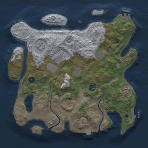 Thumbnail Rust Map: Procedural Map, Size: 3500, Seed: 751338142, 13 Monuments