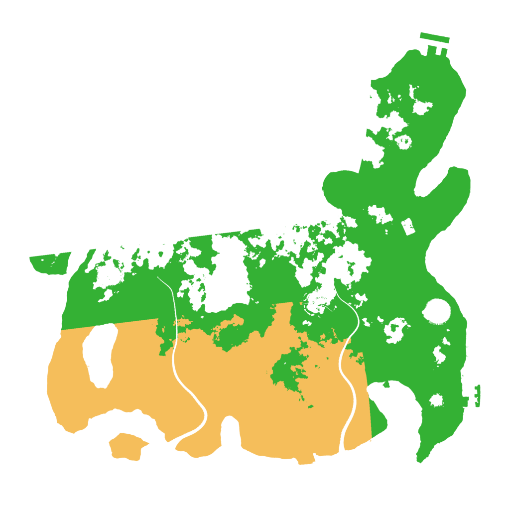 Biome Rust Map: Procedural Map, Size: 3500, Seed: 751338142