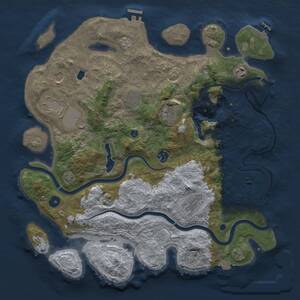 Thumbnail Rust Map: Procedural Map, Size: 4000, Seed: 29492, 14 Monuments