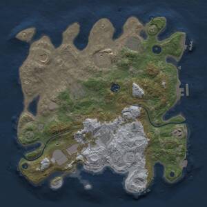 Thumbnail Rust Map: Procedural Map, Size: 3500, Seed: 1019750369, 14 Monuments