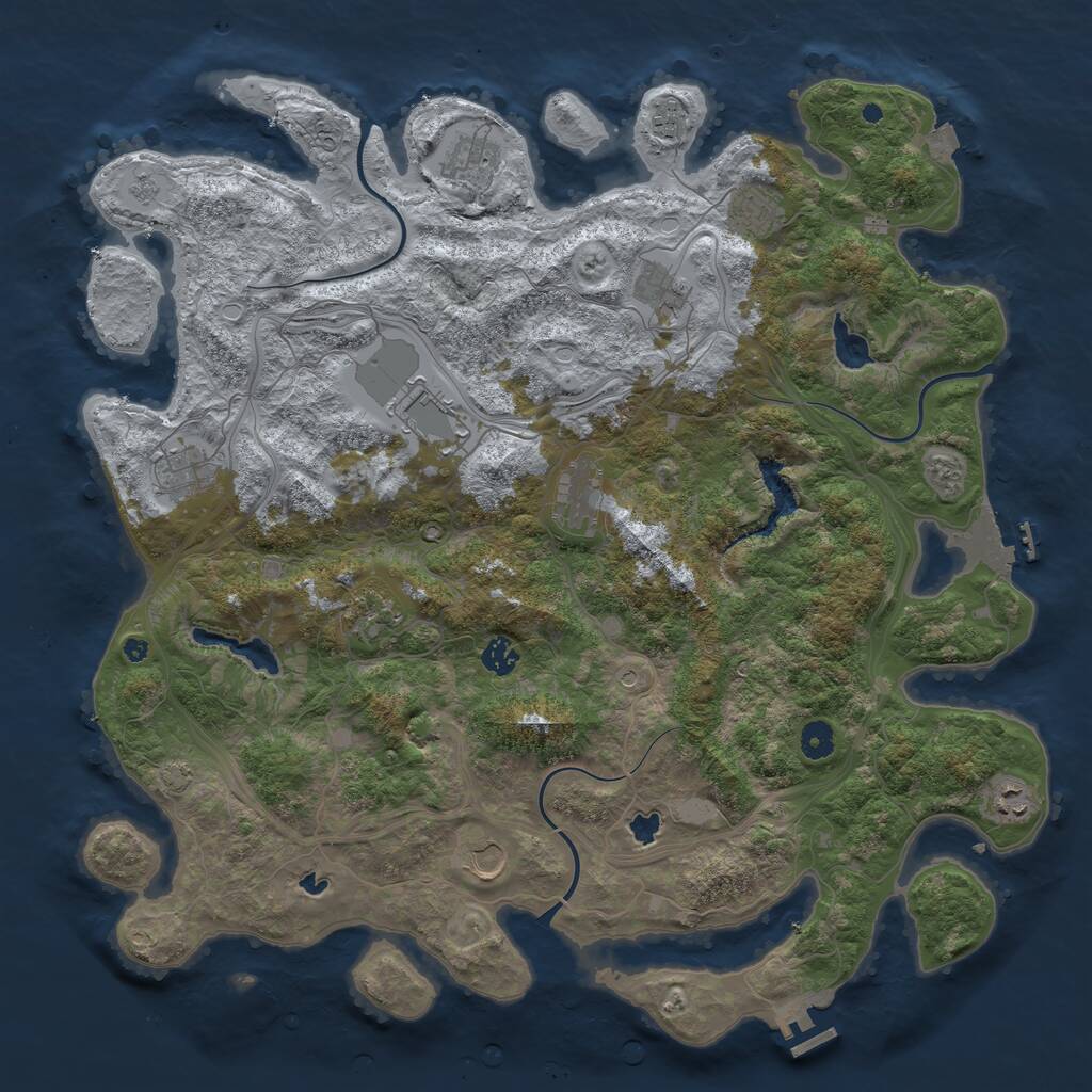 Rust Map: Procedural Map, Size: 4500, Seed: 2022320748, 17 Monuments