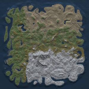 Thumbnail Rust Map: Procedural Map, Size: 6000, Seed: 55000, 17 Monuments