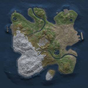 Thumbnail Rust Map: Procedural Map, Size: 2500, Seed: 451312423, 6 Monuments