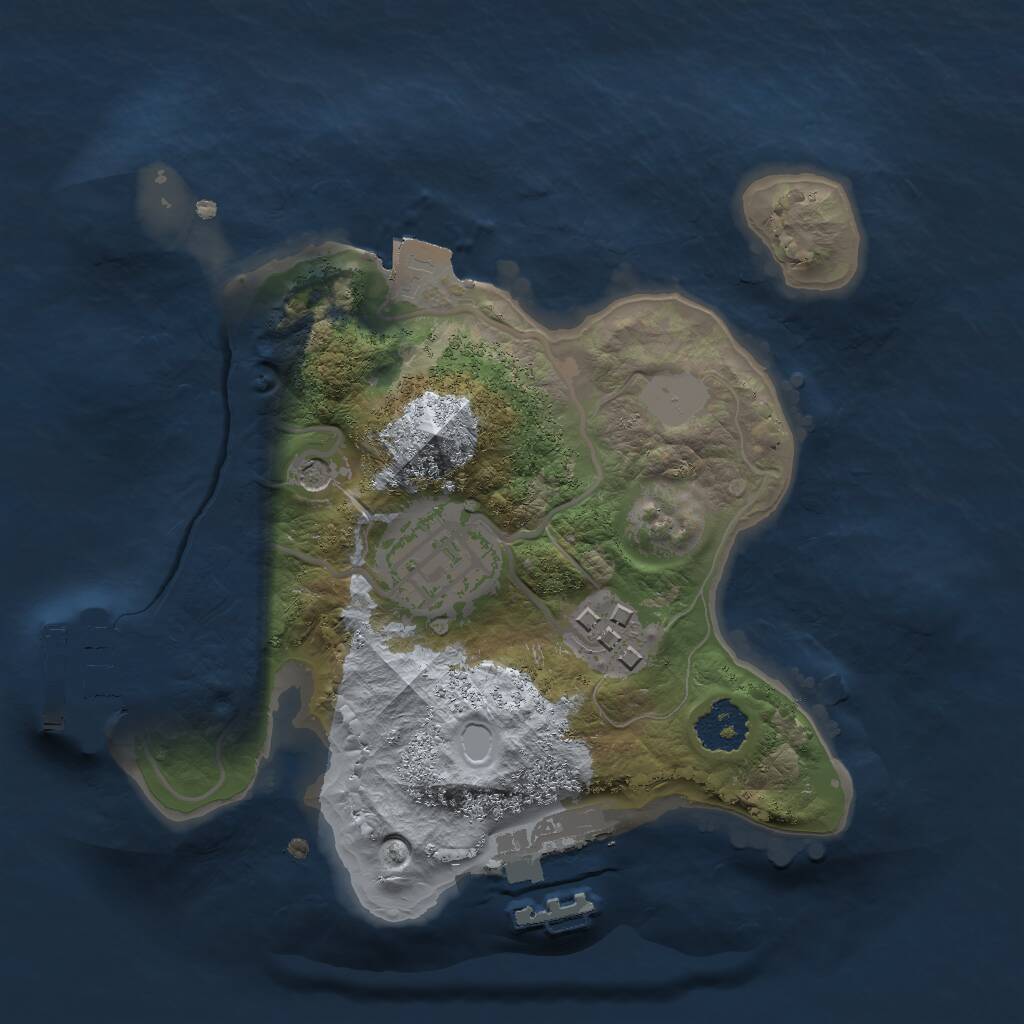 Rust Map: Procedural Map, Size: 2000, Seed: 13031985, 6 Monuments