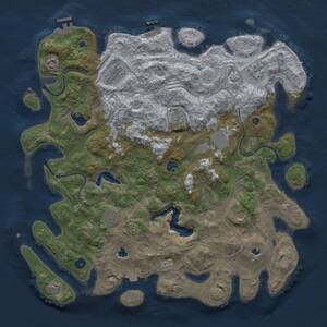 Thumbnail Rust Map: Procedural Map, Size: 4500, Seed: 4518659, 15 Monuments