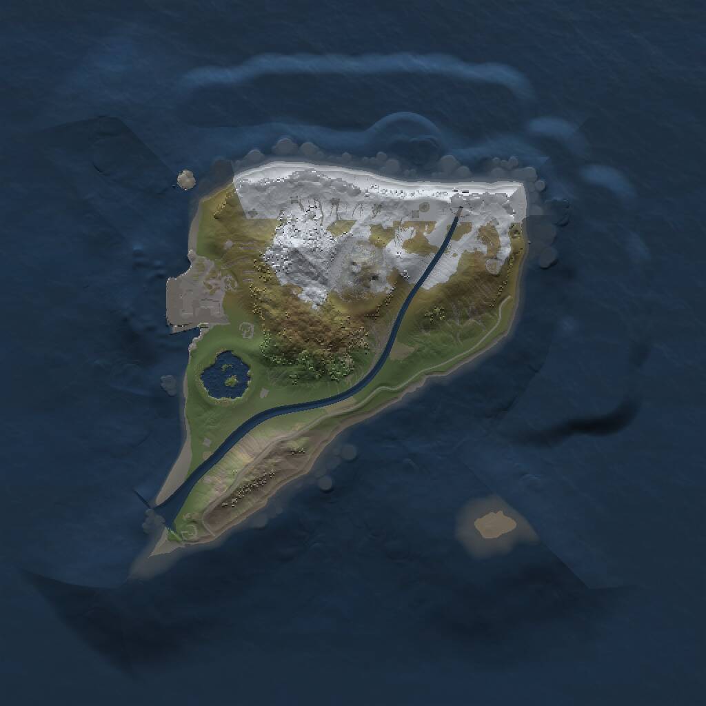 Rust Map: Procedural Map, Size: 1500, Seed: 1107350567, 1 Monuments