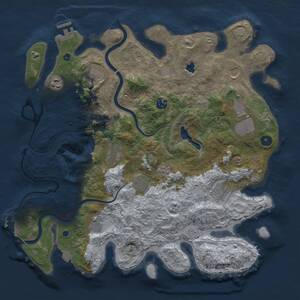 Thumbnail Rust Map: Procedural Map, Size: 4000, Seed: 1412890711, 16 Monuments
