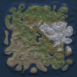 Thumbnail Rust Map: Procedural Map, Size: 4500, Seed: 1601960504, 15 Monuments