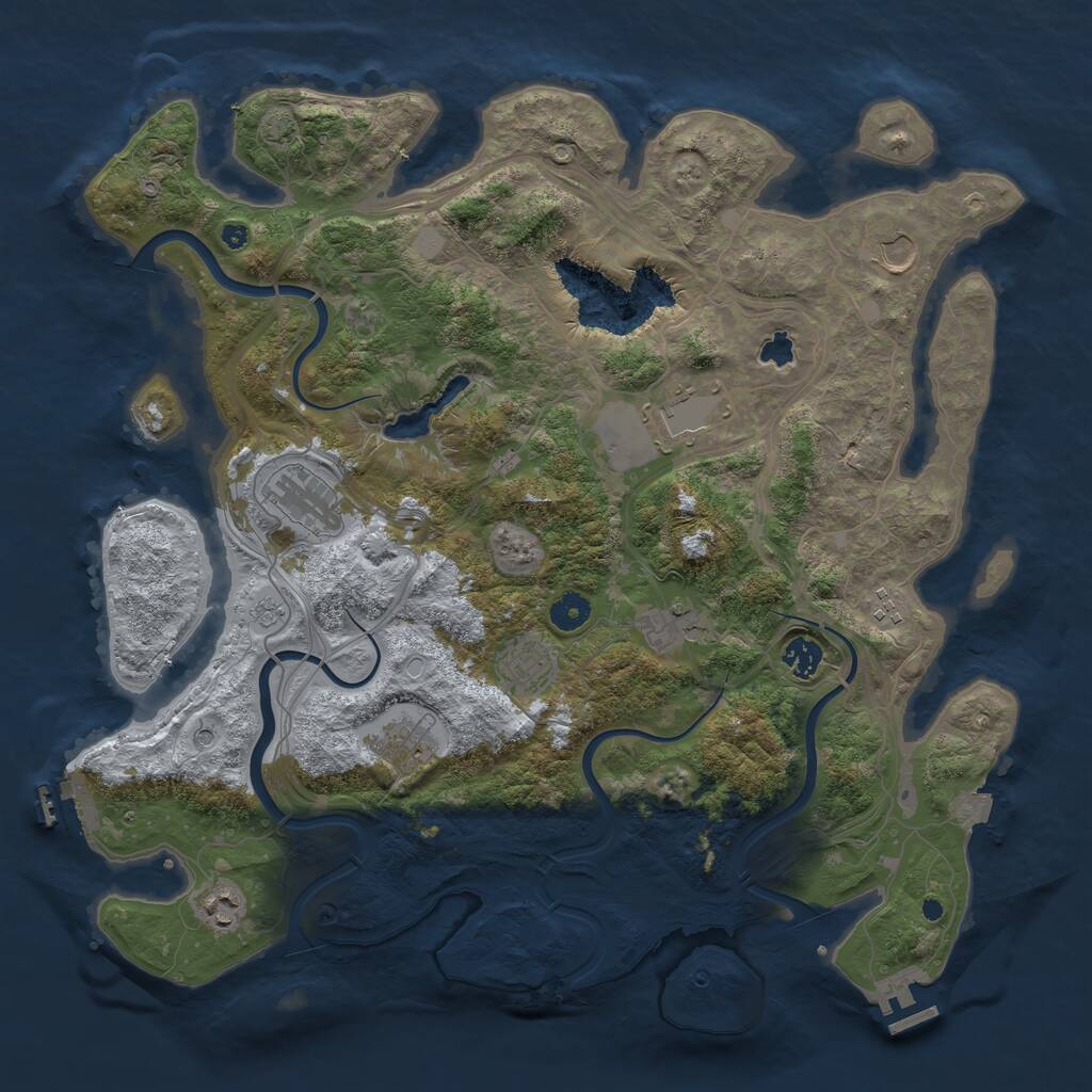 Rust Map: Procedural Map, Size: 4250, Seed: 1785670253, 15 Monuments