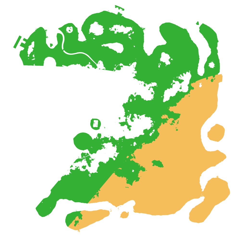 Biome Rust Map: Procedural Map, Size: 3700, Seed: 257087672