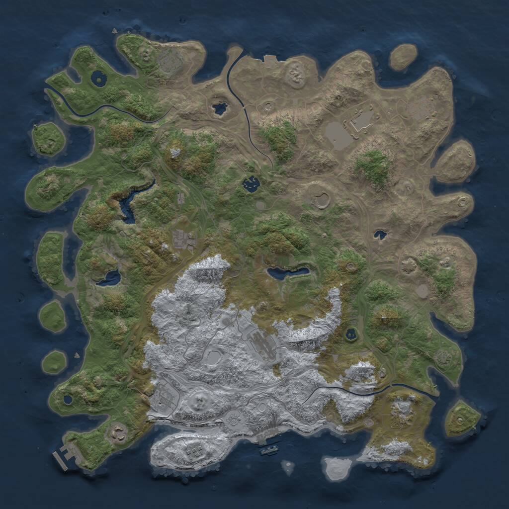 Rust Map: Procedural Map, Size: 4750, Seed: 890, 17 Monuments