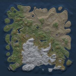 Thumbnail Rust Map: Procedural Map, Size: 4750, Seed: 890, 17 Monuments