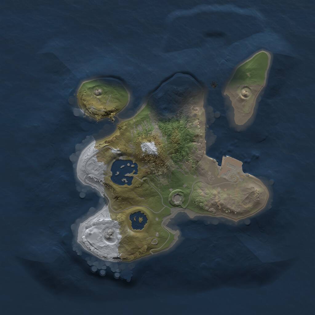 Rust Map: Procedural Map, Size: 1750, Seed: 5162000, 2 Monuments