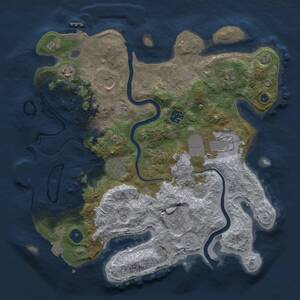 Thumbnail Rust Map: Procedural Map, Size: 3500, Seed: 2103127202, 14 Monuments