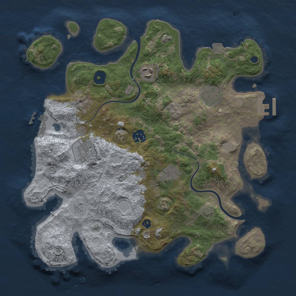 Rust Map: Procedural Map, Size: 3400, Seed: 1716319159, 12 Monuments