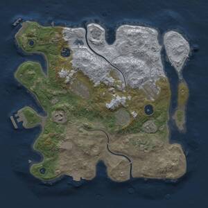 Thumbnail Rust Map: Procedural Map, Size: 3250, Seed: 7878996, 13 Monuments