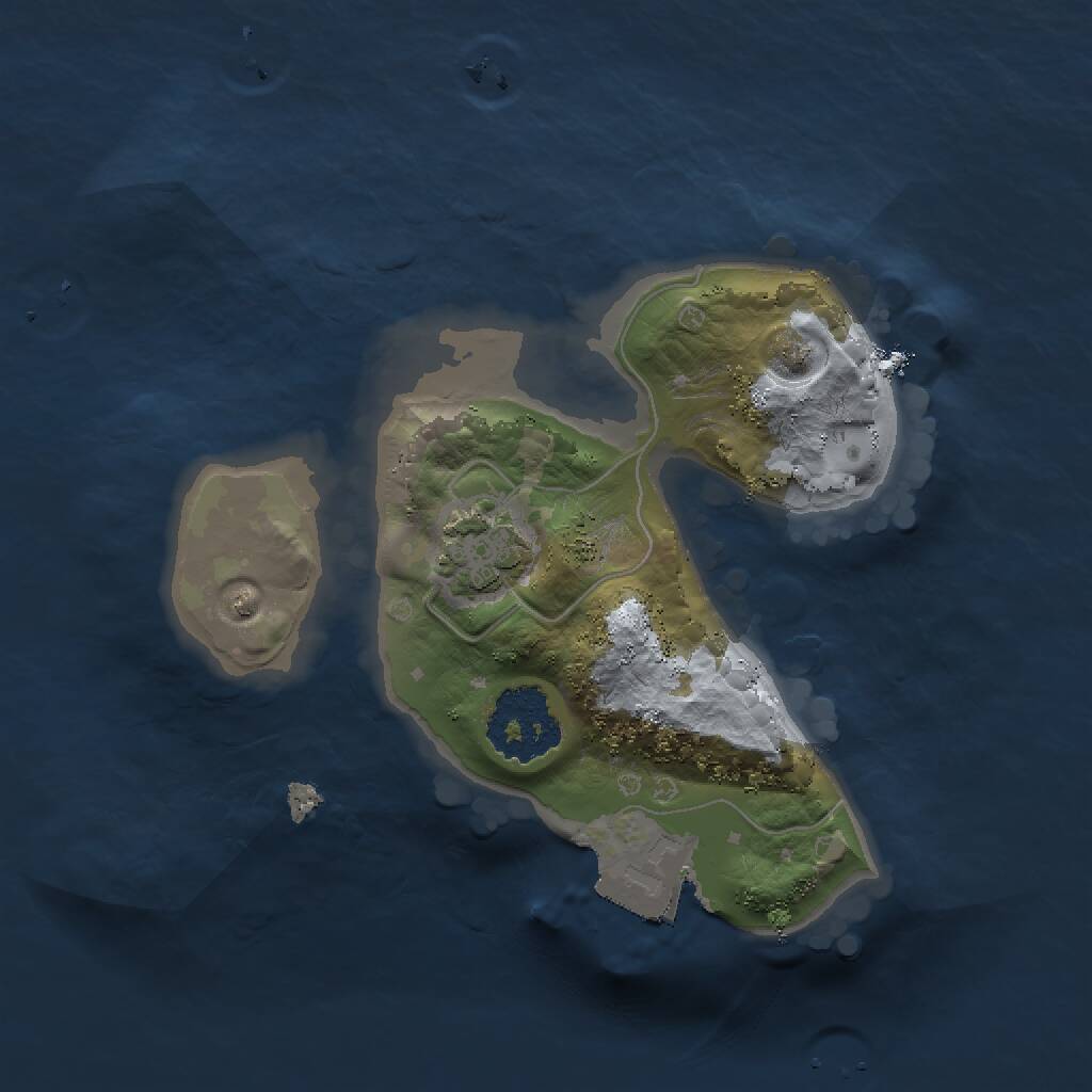 Rust Map: Procedural Map, Size: 1500, Seed: 972883278, 2 Monuments