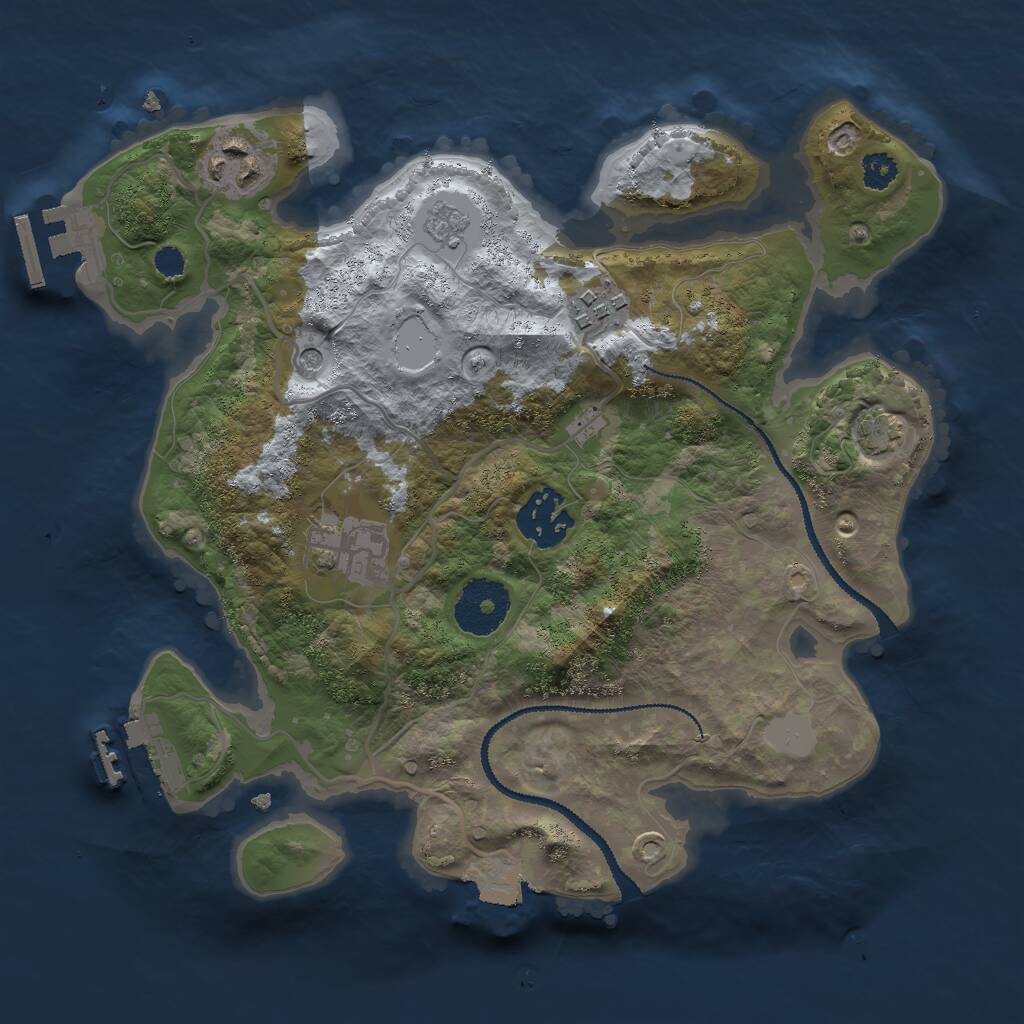 Rust Map: Procedural Map, Size: 2800, Seed: 966337628, 10 Monuments