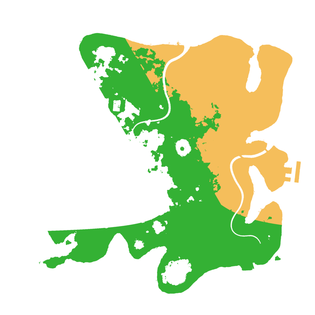 Biome Rust Map: Procedural Map, Size: 3000, Seed: 48593939